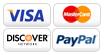We accept Visa, Mastercard, Discover, and PayPal